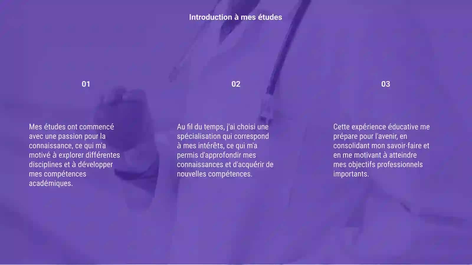 Mes etudes 3