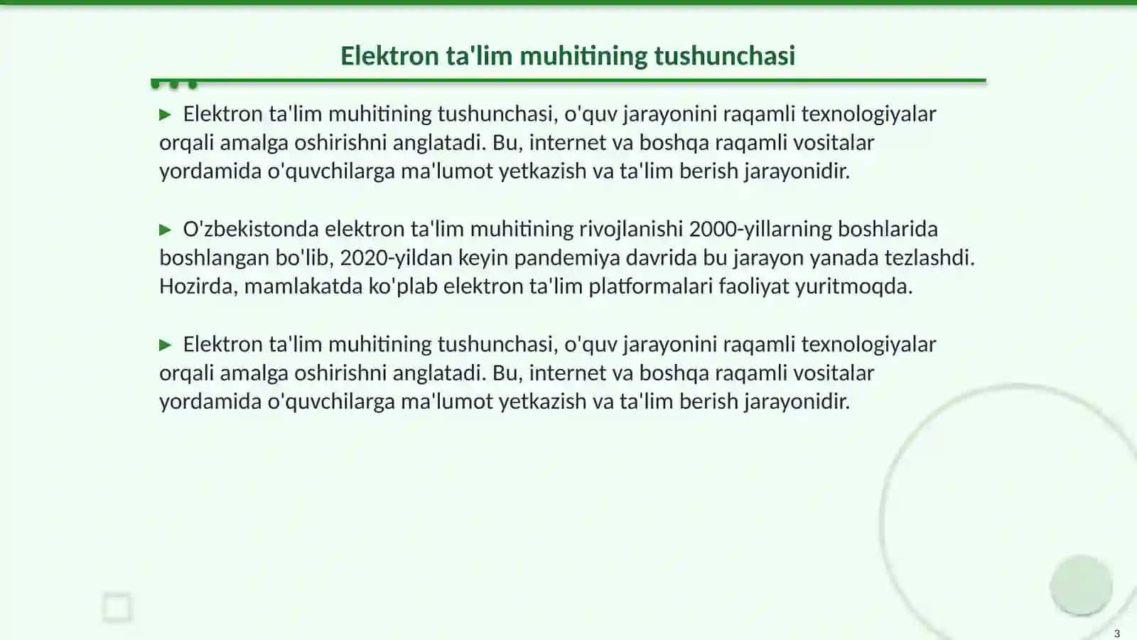 Elektron ta'lim muhitining asosiy tushunchalari 3