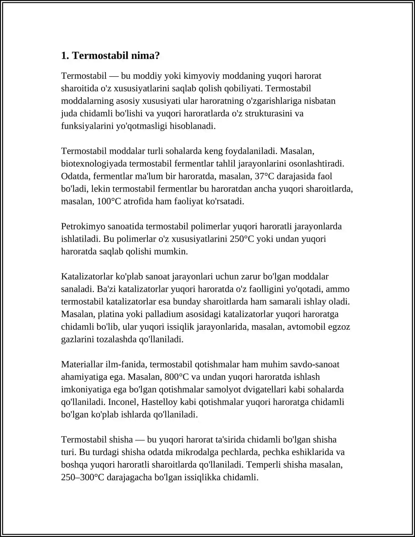 TERMOSTABIL HAQIDA MA’LUMOT 3