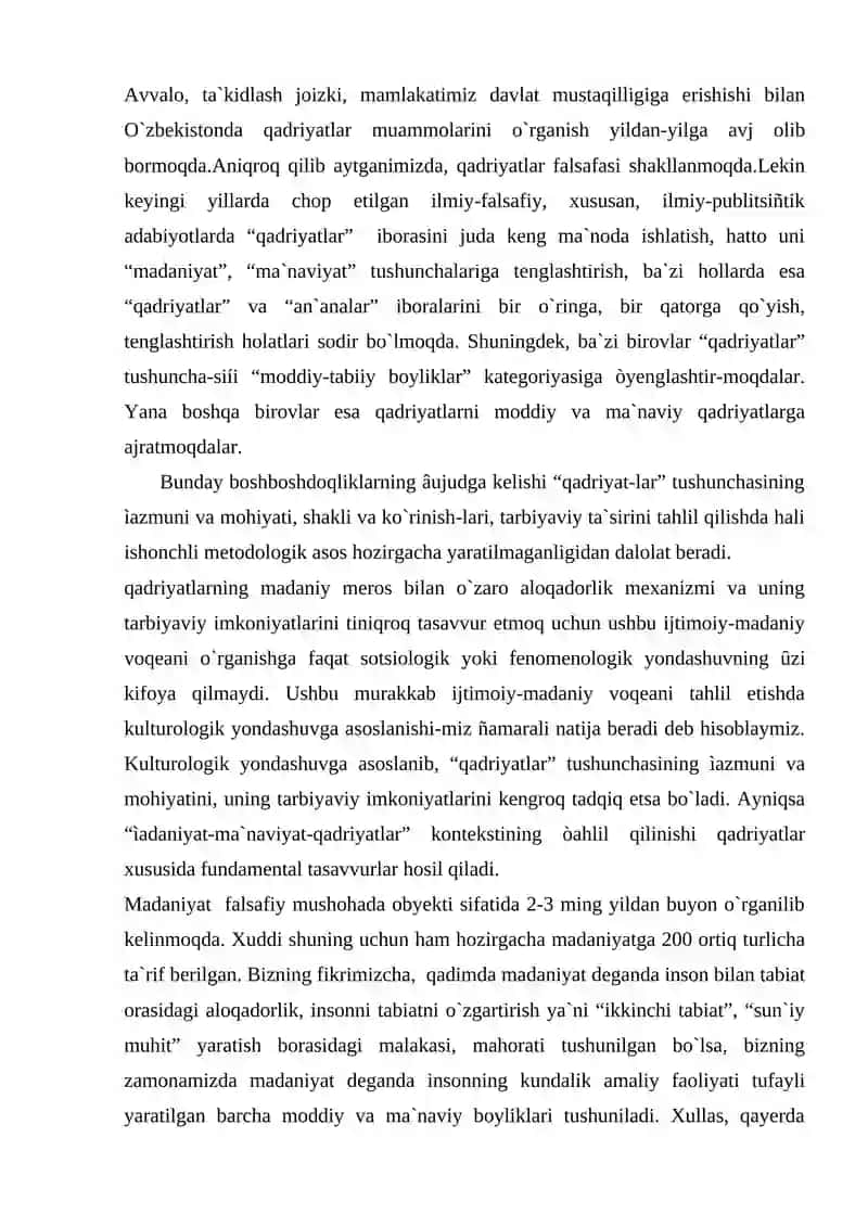 MA'NAVIY QADRIYATLARNING TIKLANISHI 3