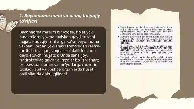 Bayonnoma va bayonnomadan kochirma 3