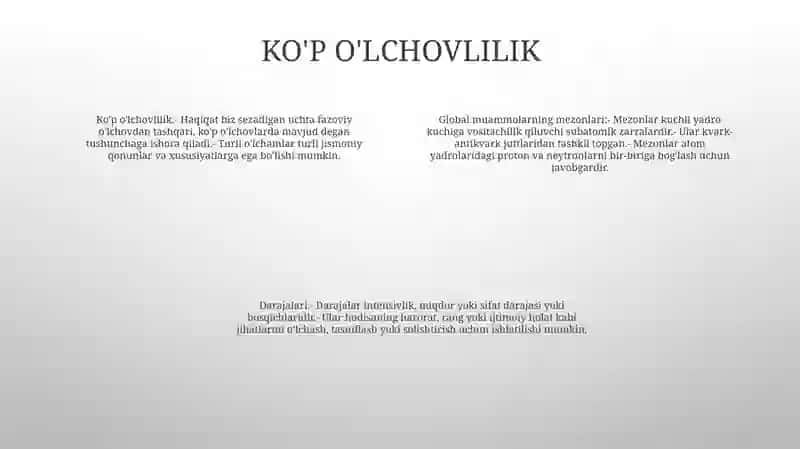 Global Muammolarning Mezonlari Va Darajalari 3