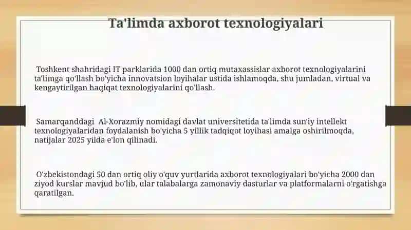 Ta'limda axborot texnologiyalari 3