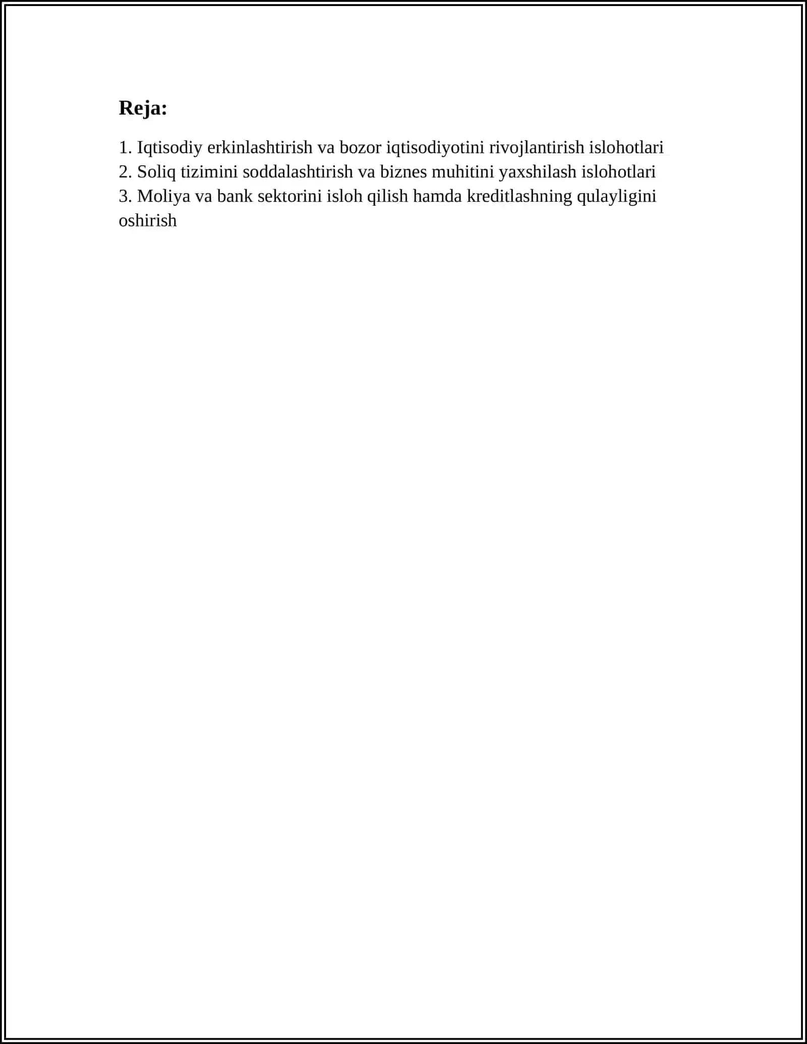 YANGI O‘ZBEKISTONDA PREZIDENT SH.M.MIRZIYOYEV RAHBARLIGI VA TASHABBUSI OSTIDA AMALGA OSHIRILAYOTGAN ISLOHOTLARI 3