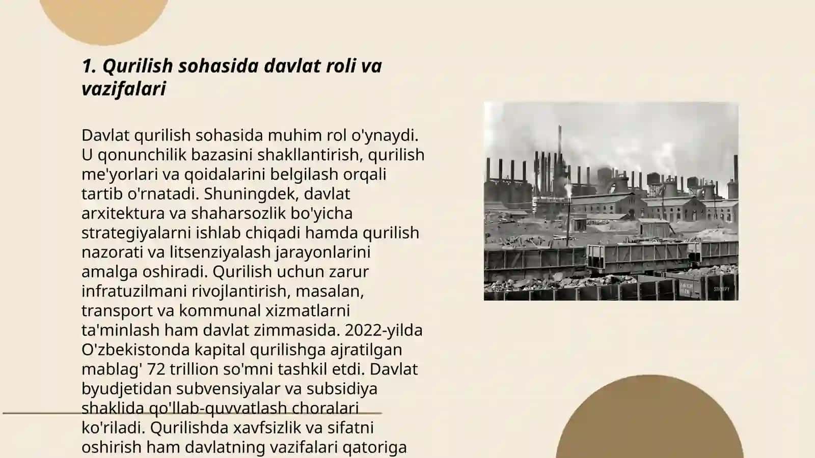 Qurilish soxasida davlat boshqaruvining roli 3