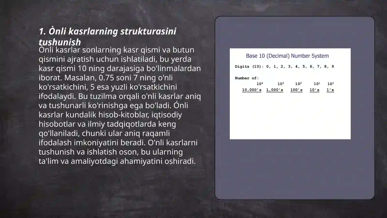 Ònli kasrlar ustida arifmetik amallar 3