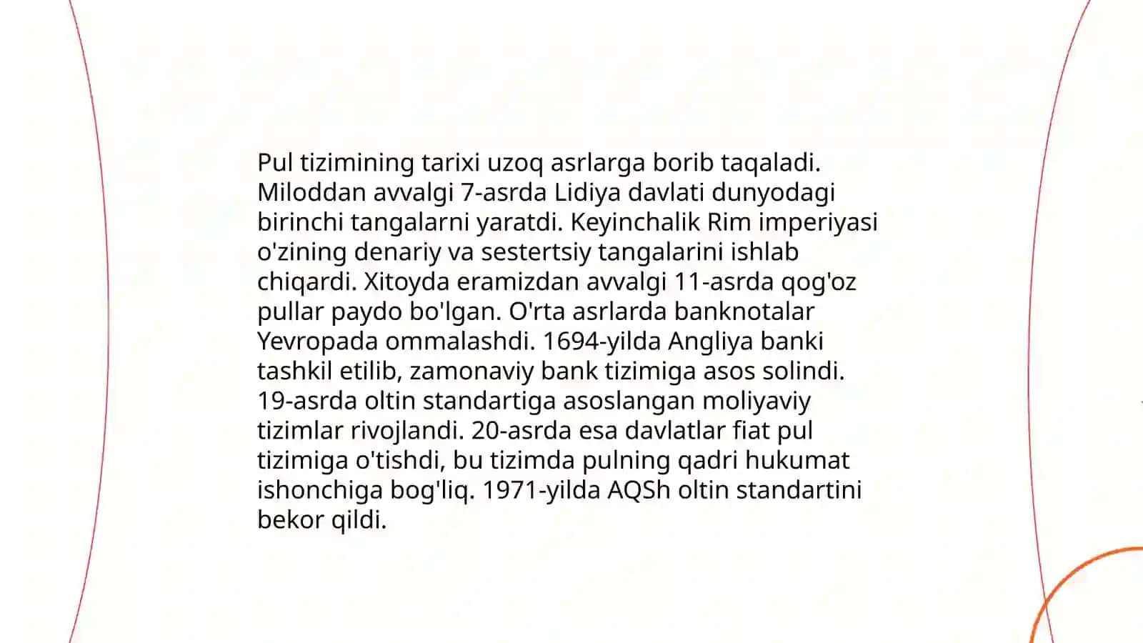 Pul tizimi va uning evolyutsiyasi 3
