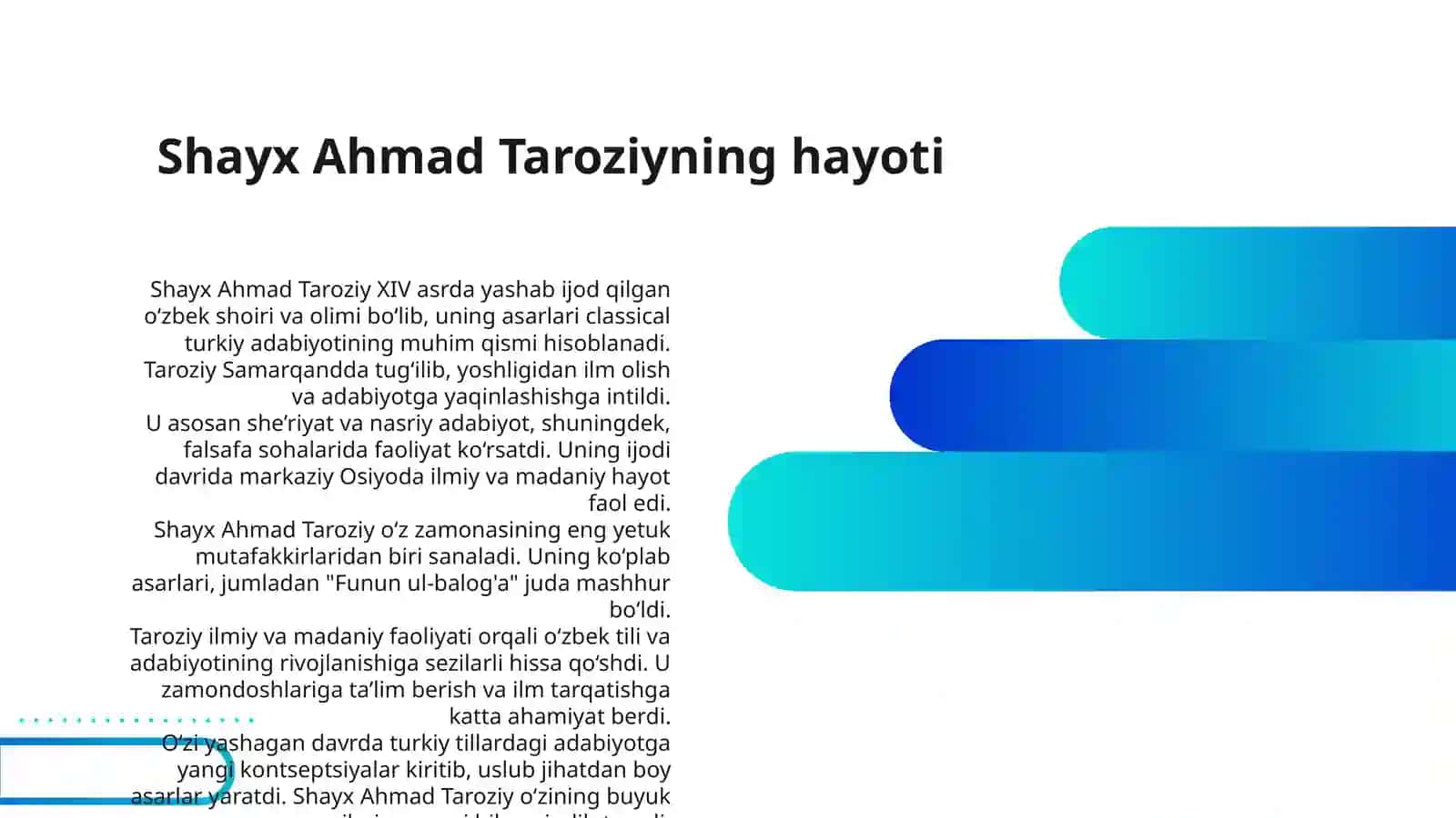 SHAYX AHMAD TAROZIY FUNUN UL - BALOG'A ASARI 3