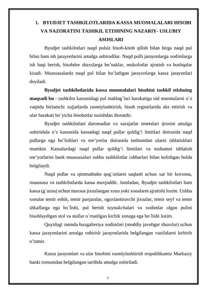 Kassa muomilalarini hisobga olish 3
