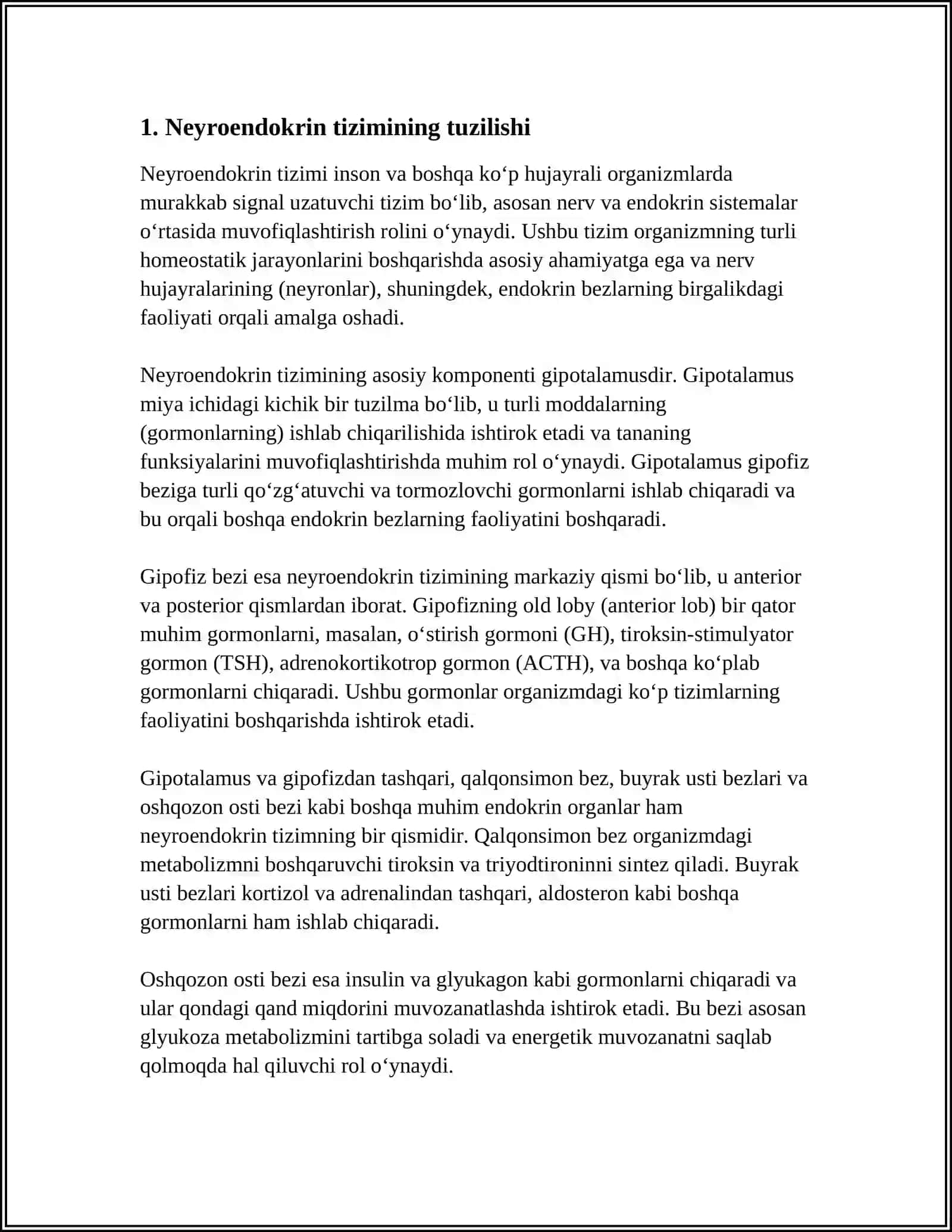 NEYROENDOKRING TIZIMINING STRUKTOR FUNKSIONAL TAVSIFI 3
