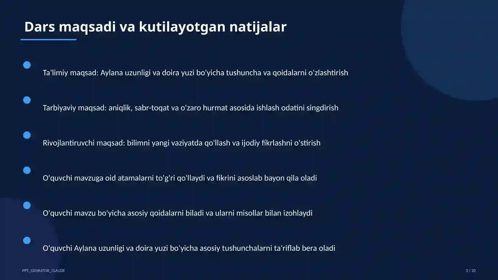 Geometriya (7–11) — metodik birlashma uchun 3