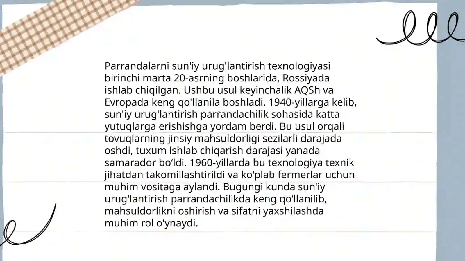 Parrandalarni sun'iy uruģlantirish 3
