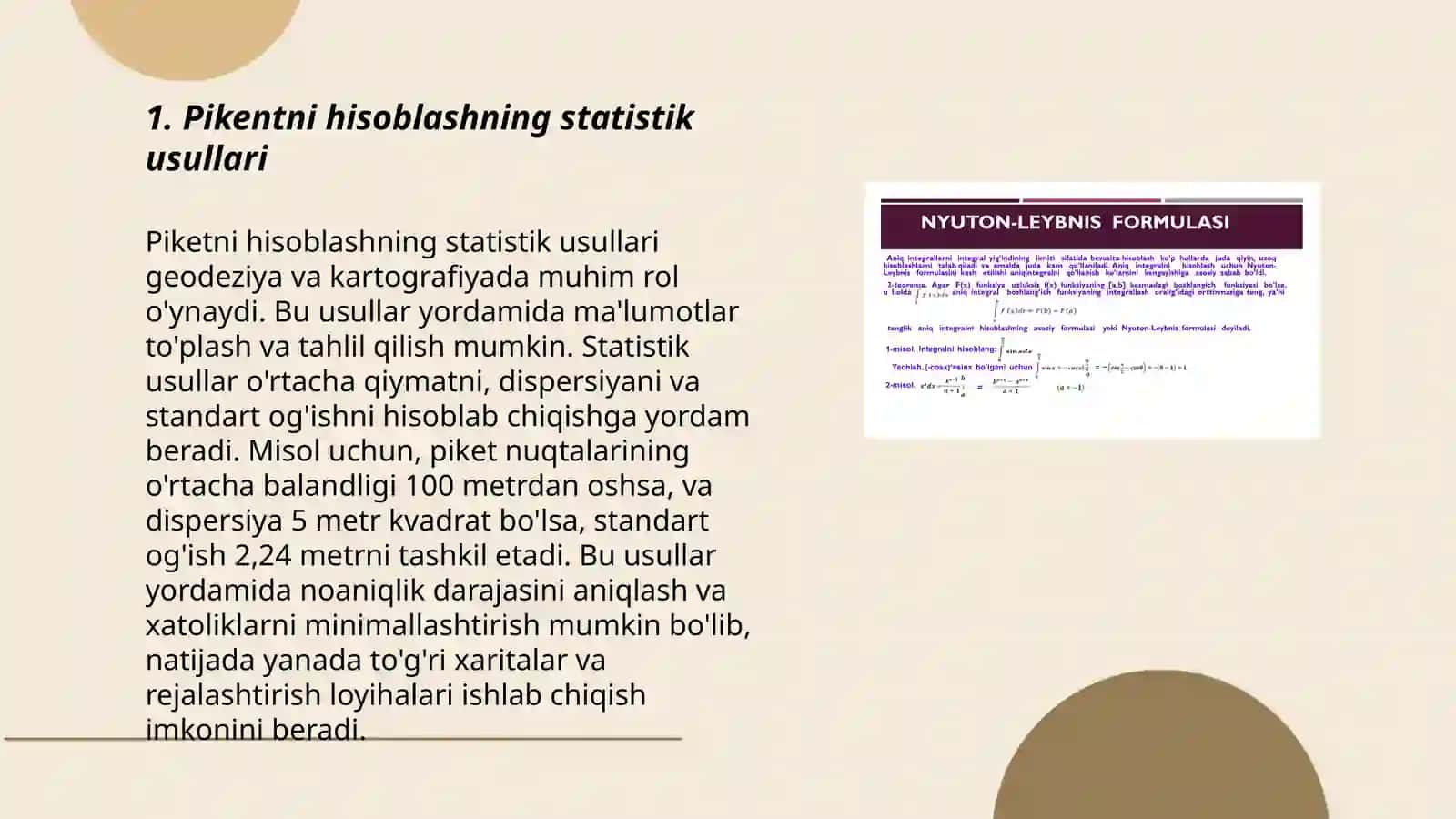 Pikentlarni hisoblash usullari 3