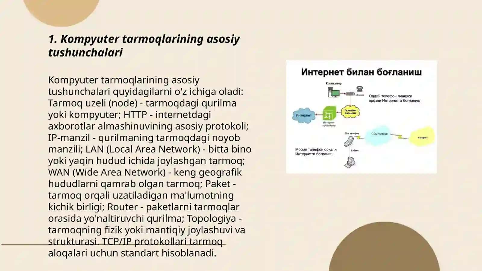 Kompyuter tarmoqlari va Internet 3