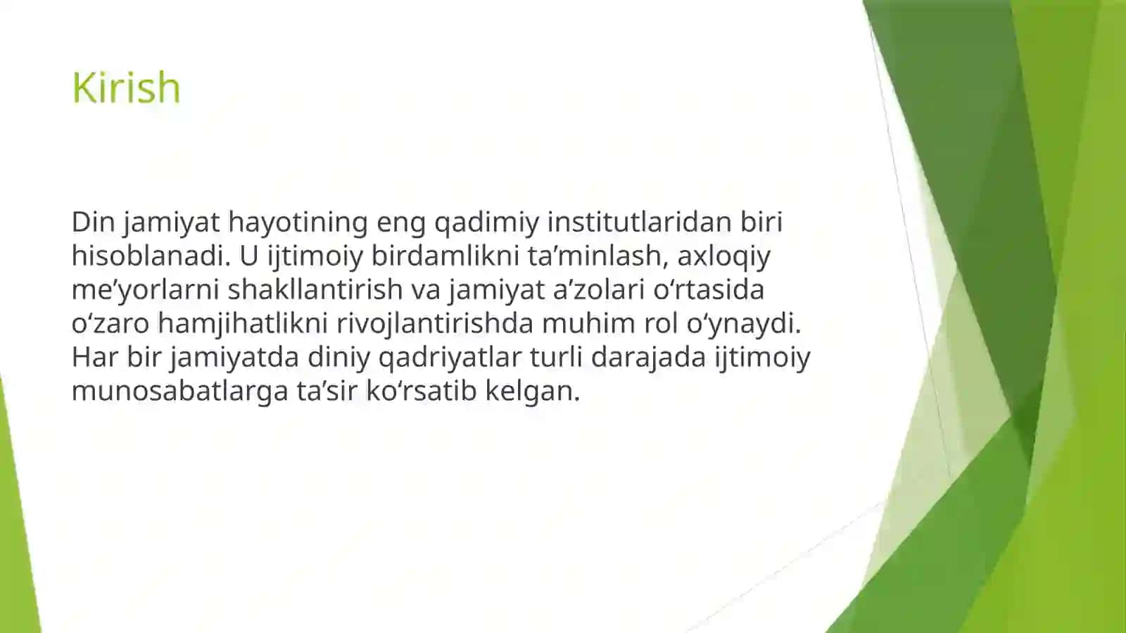 Din sotsiologiyasining jamiyat hayotidagi o‘rni va ahamiyati 3