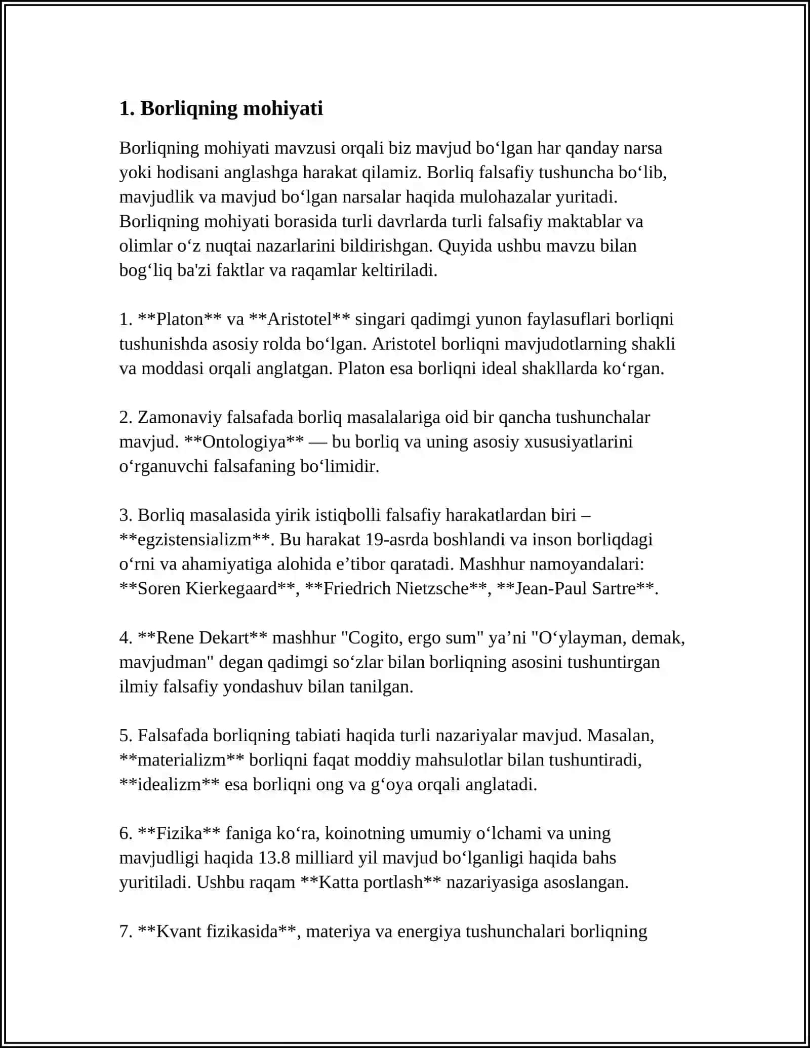 BORLIQ FALSAFASI 3