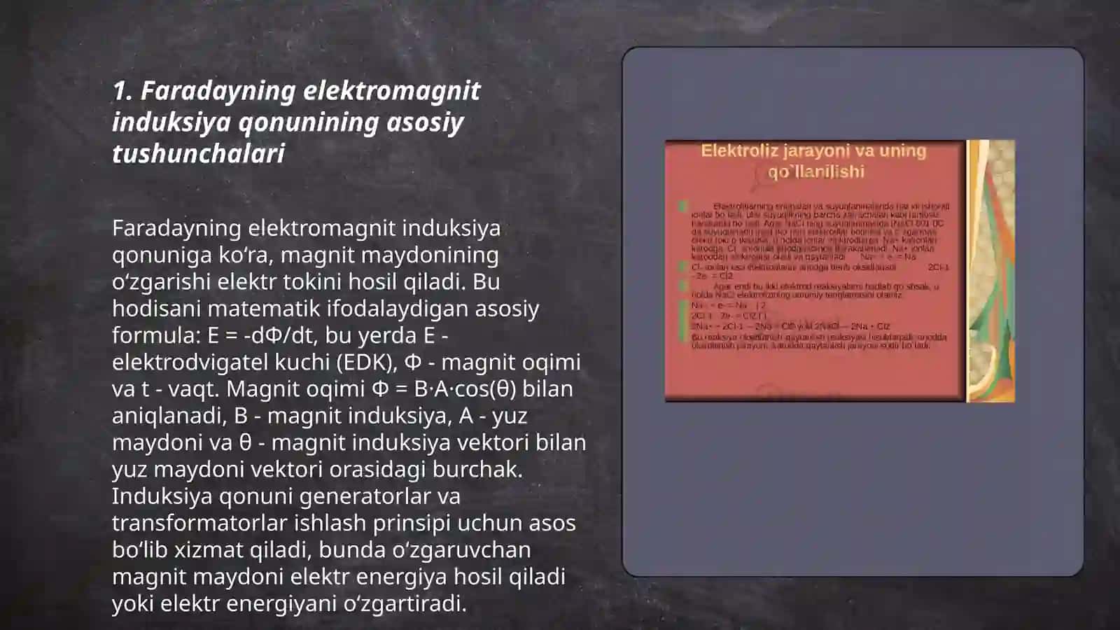 Faradeyning elektro magnit induksiyasi qonuni 3
