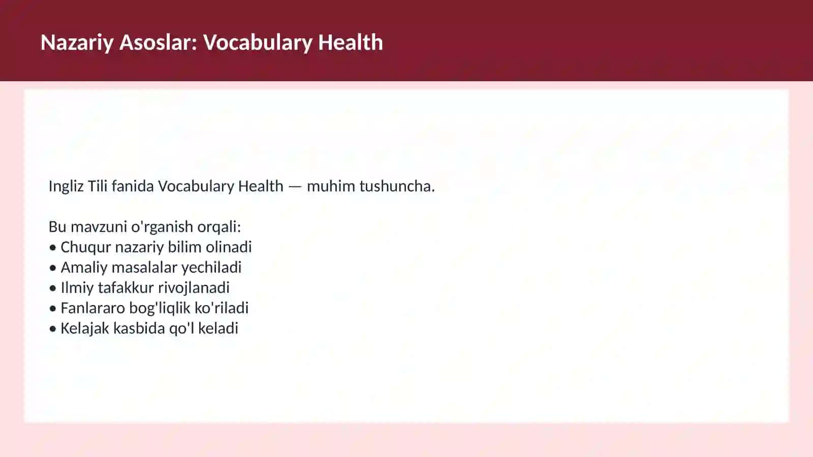 Vocabulary Education 3