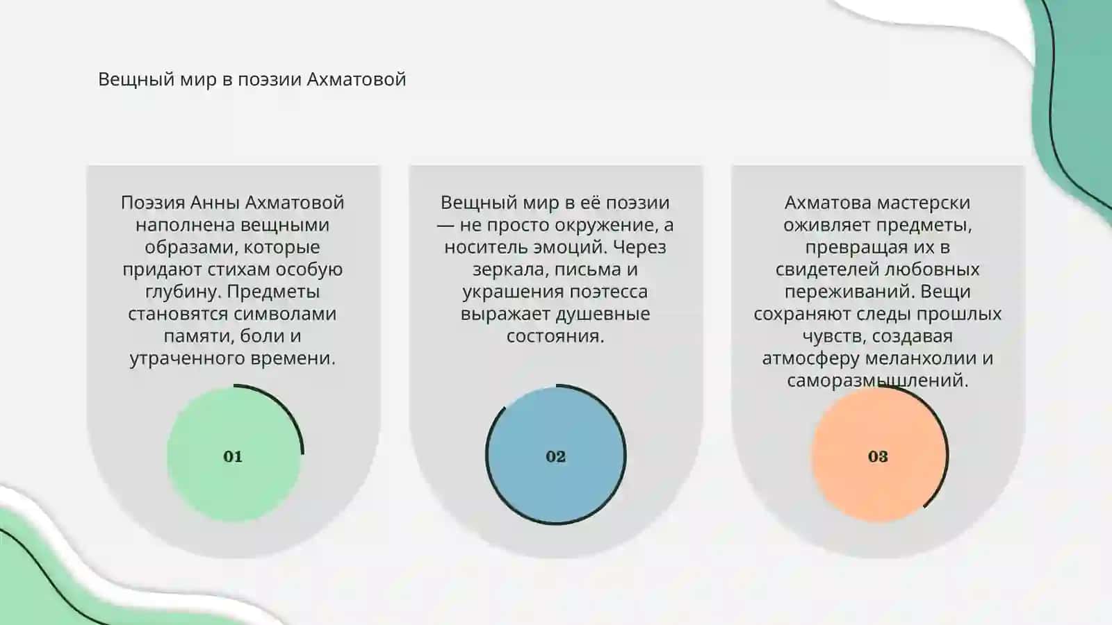 Поэтика вещных образов А. Ахматовой 3