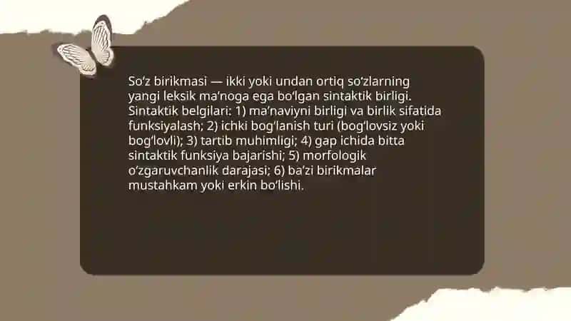 Soʻz birikmasi sintaksisi 3
