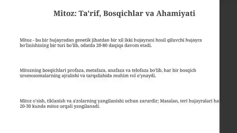 Mitoz va Meyoz 3