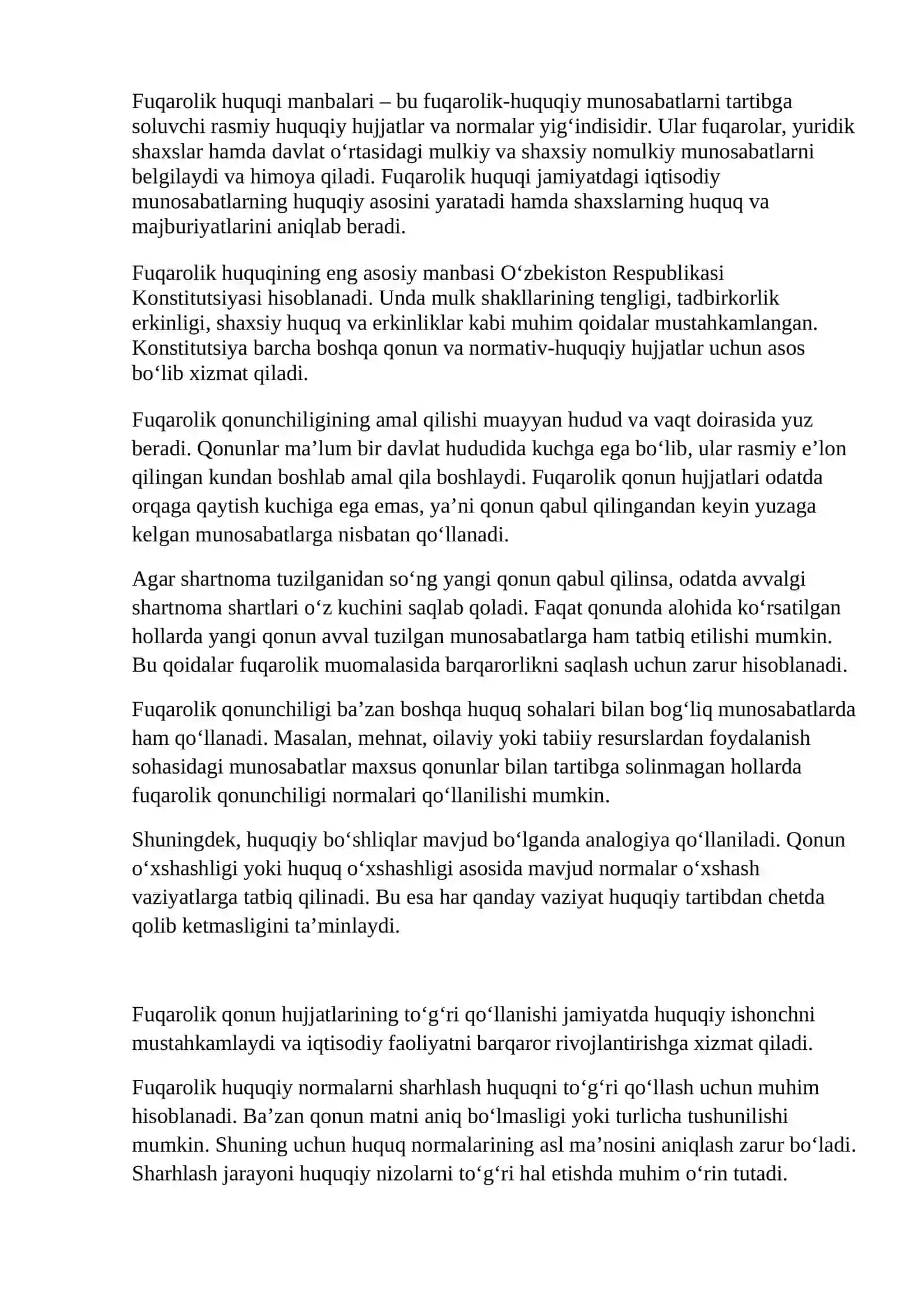 Fuqarolik huquqining manbalari 3