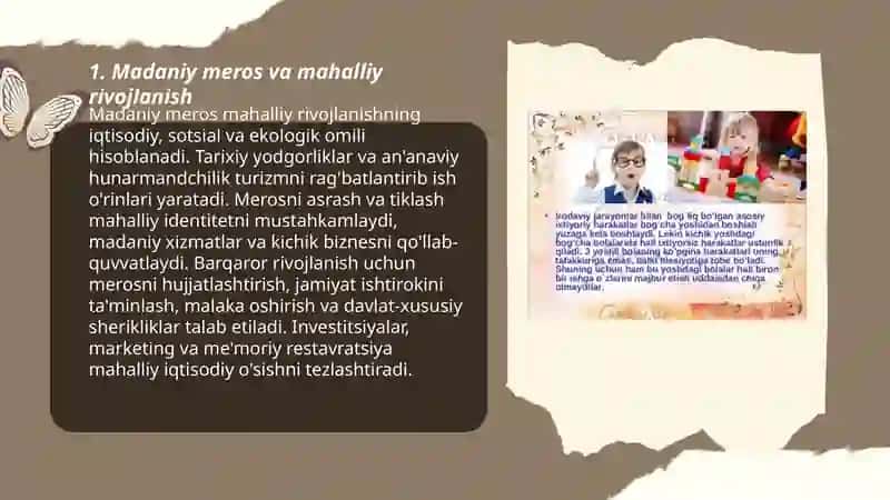 Madaniy meros va mahalliy rivojlanish 3