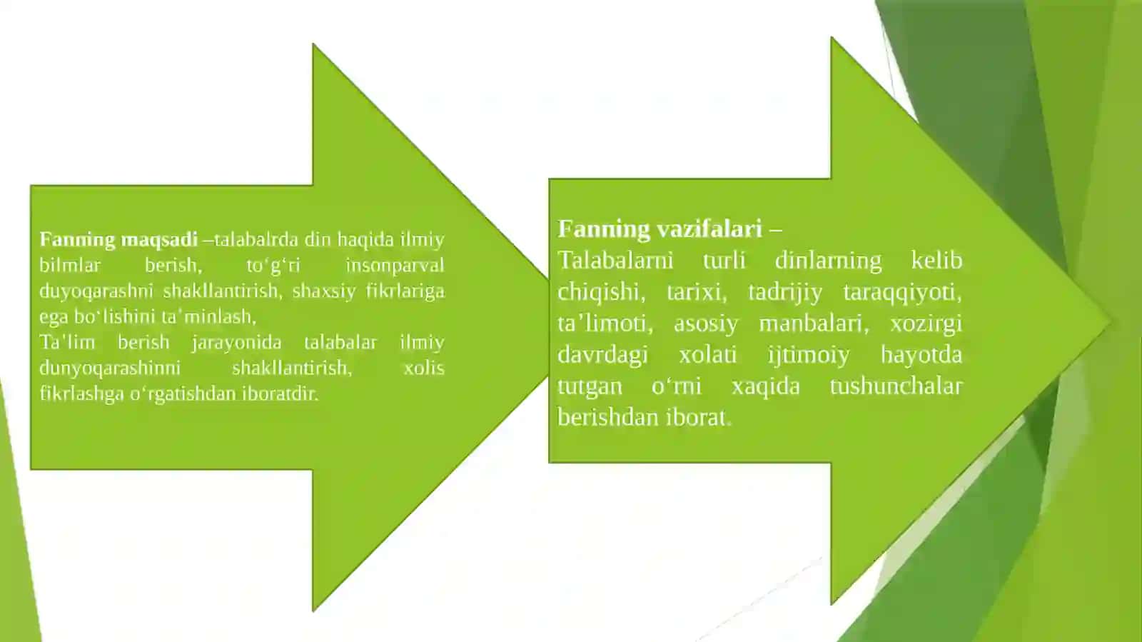 Dinshunoslik fanining predmeti, maqsadi va vazifalari. Ibtidoiy va milliy dinlar 3