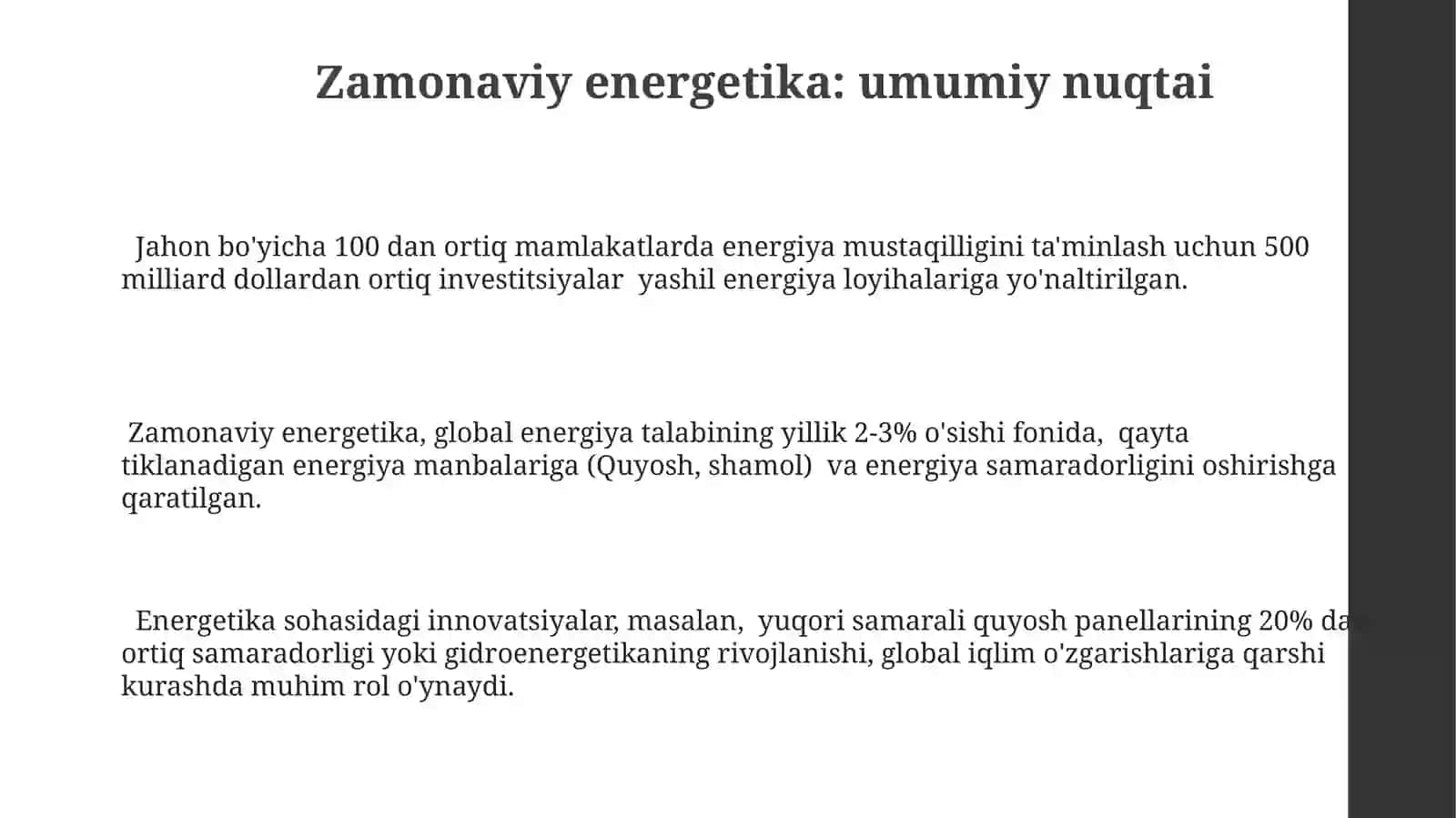 Zamonaviy energetikaning istiqbollari 3
