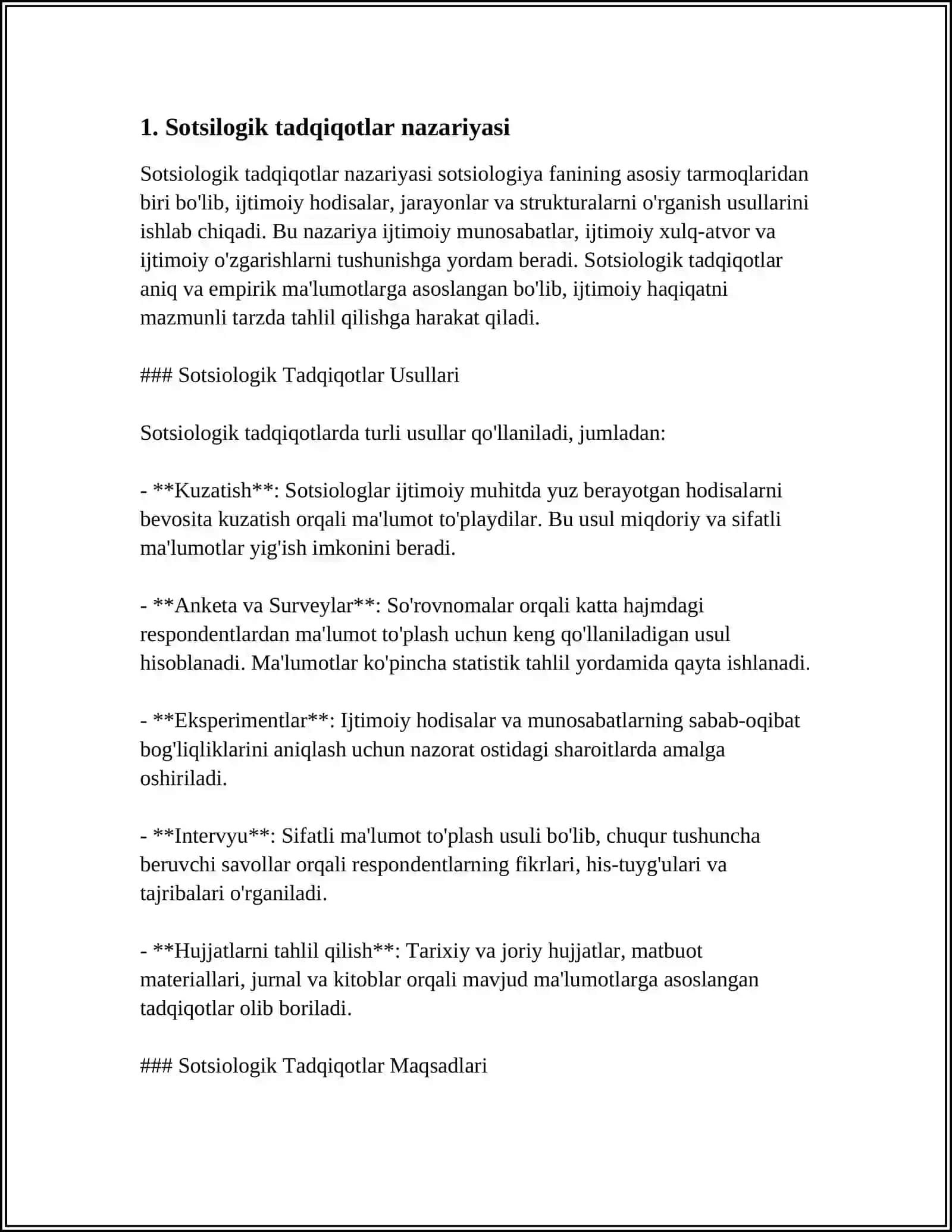 SOTSILOLOGIK TADQIQOTNING TASHKILIY REJASI 3