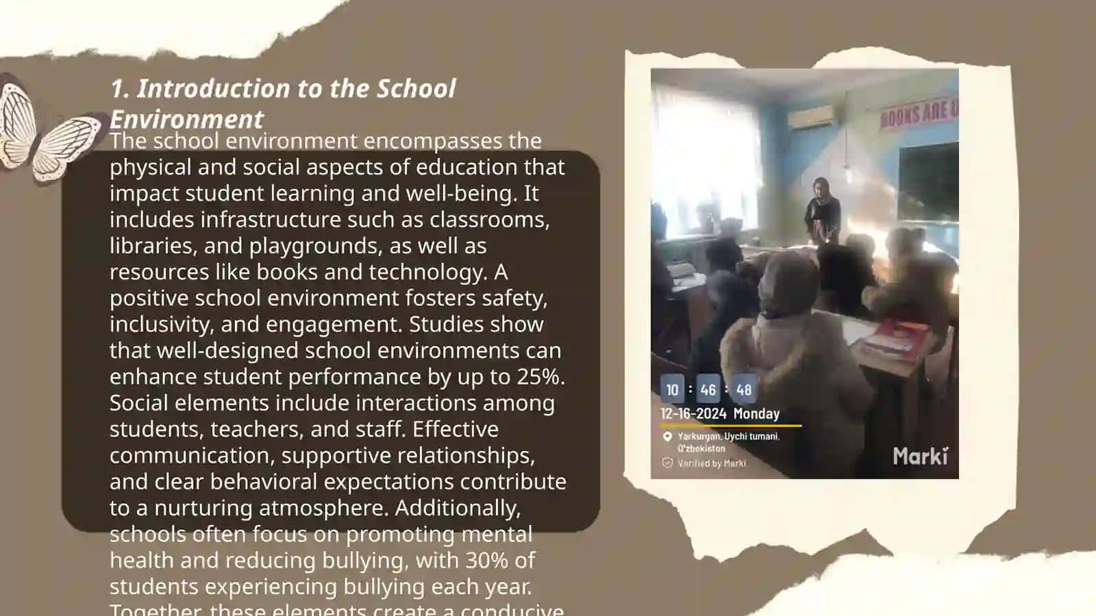Presentation of my 18-day internship at the school 3