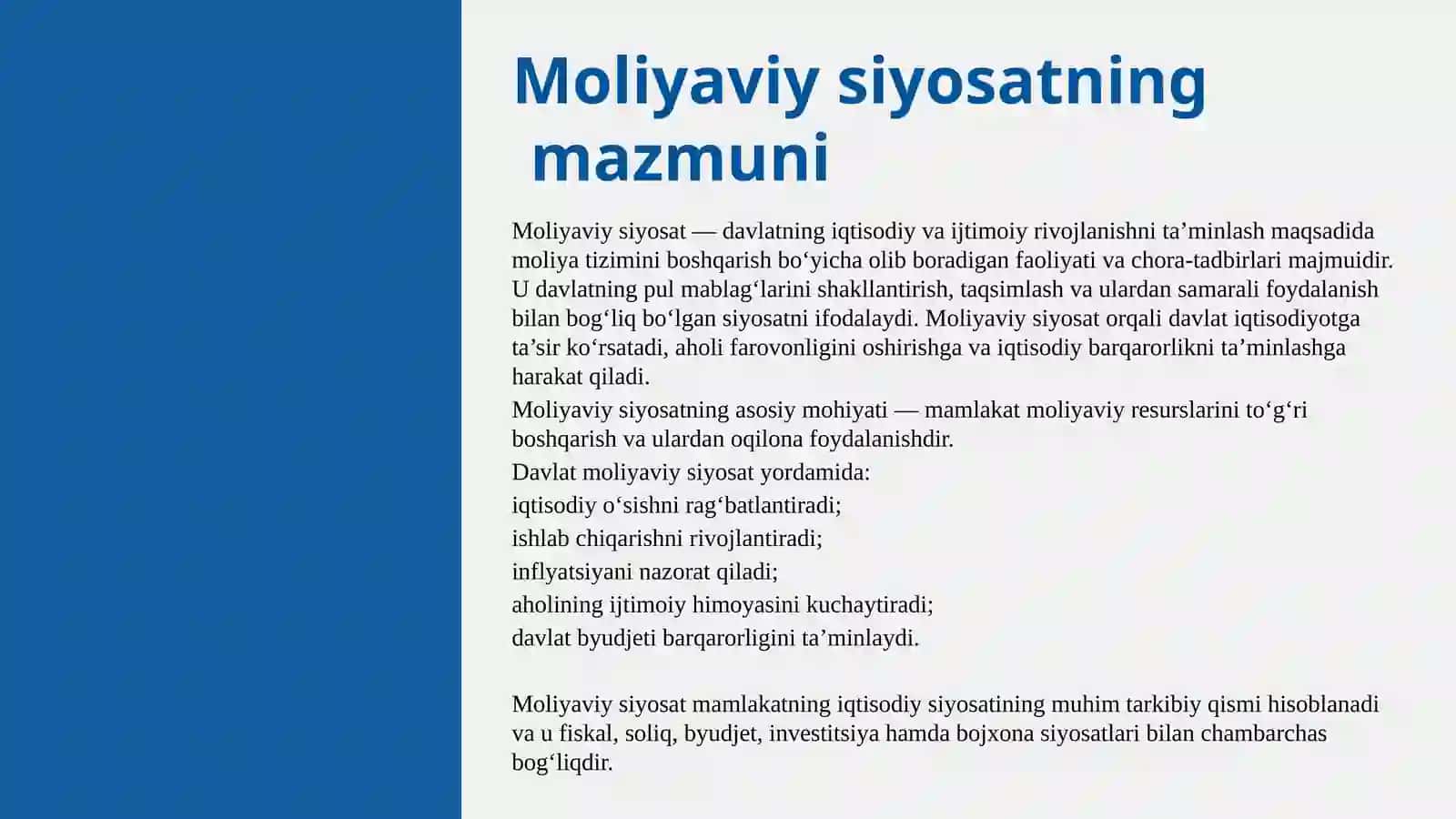 Moliyaviy siyosat 3