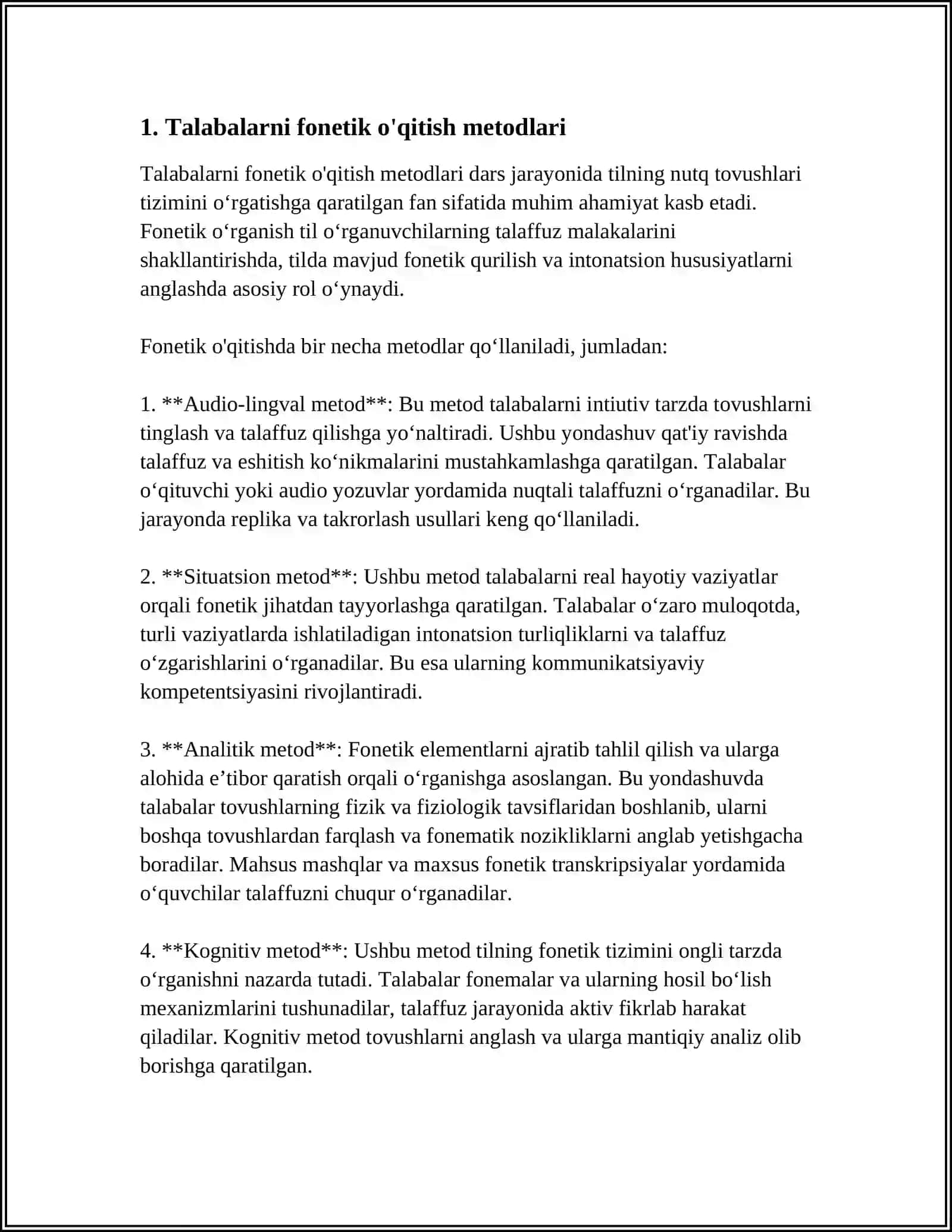 Talabalarni fonetik o'qitish metodlari 3
