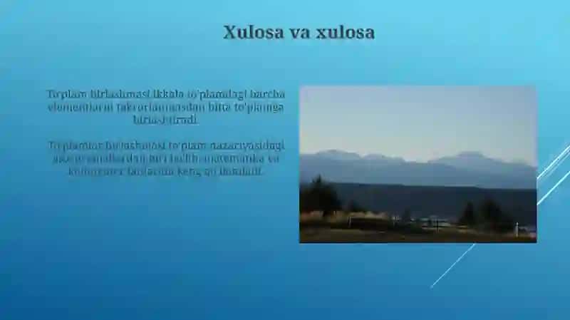 To'plamlar birlashmasi 3
