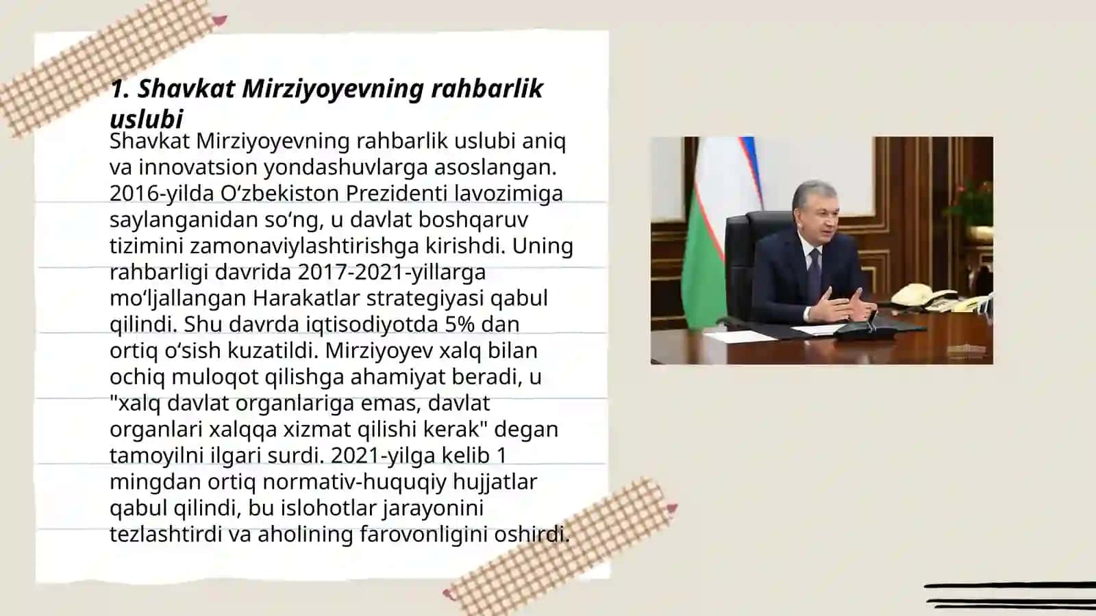 Sh. M. Mirziyoyev - Õzbekistonning novator rahbari 3