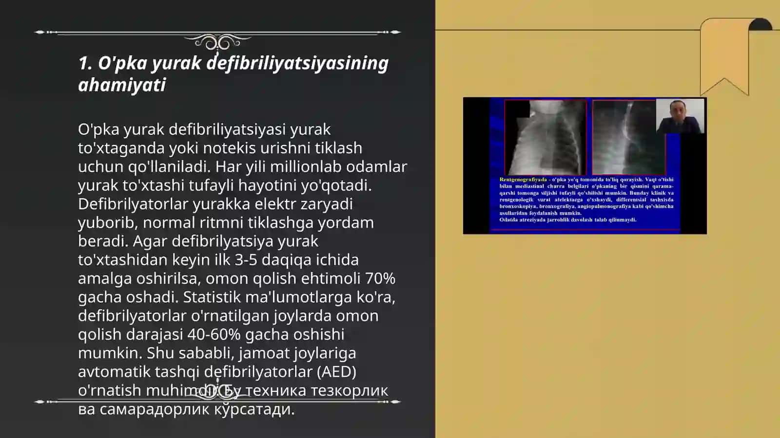 O'pka yurak defibriliyatsiyasi 3