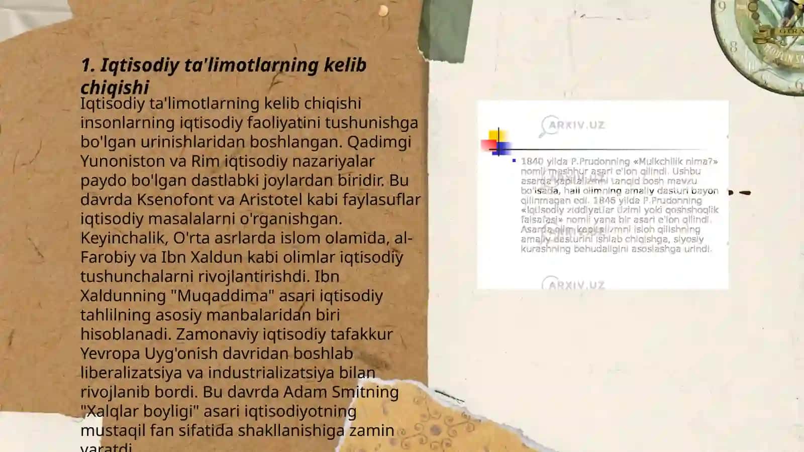 Iqtisodiy ta'limotlar tarixi. Kirish 3