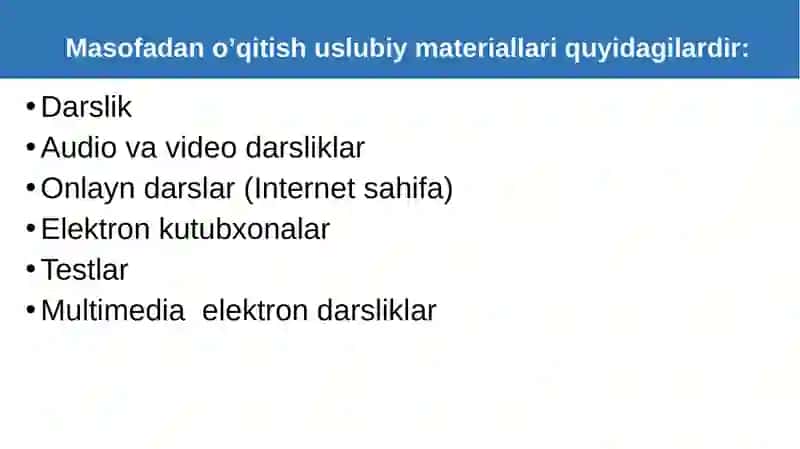2-Masofaviy ta’limning turlari va modellari 3