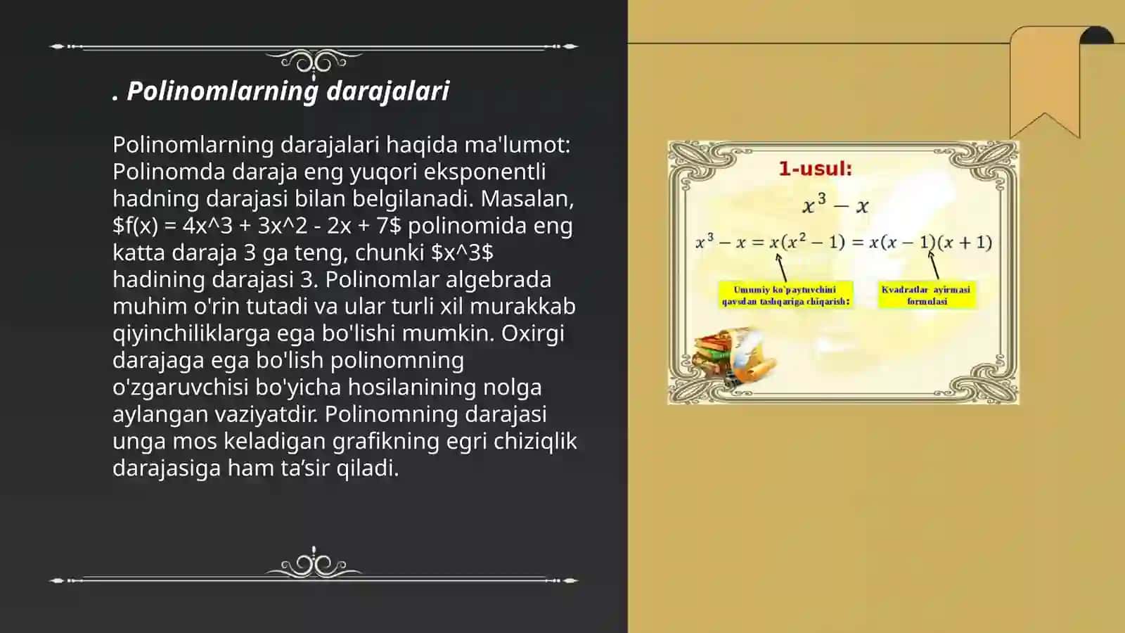 Algebraning asosiy teoremasi 3