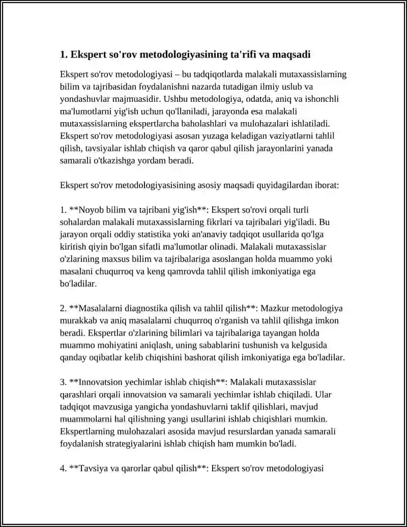 EXPERT SOROV METODOLOGIYASI 3