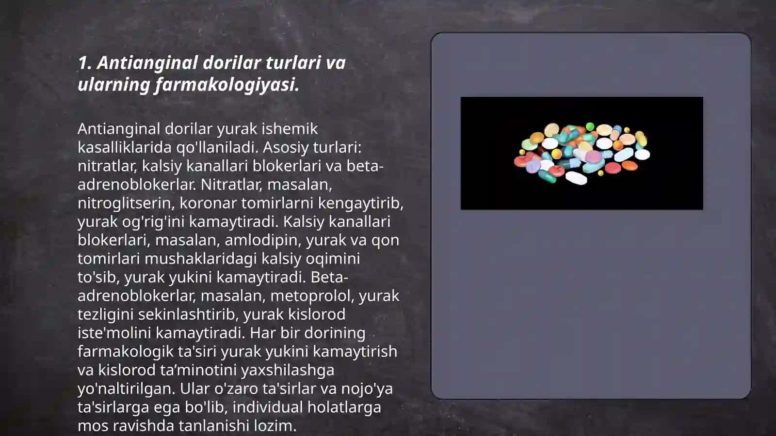 Antianginal dori vositalar farmakologiyasi 3