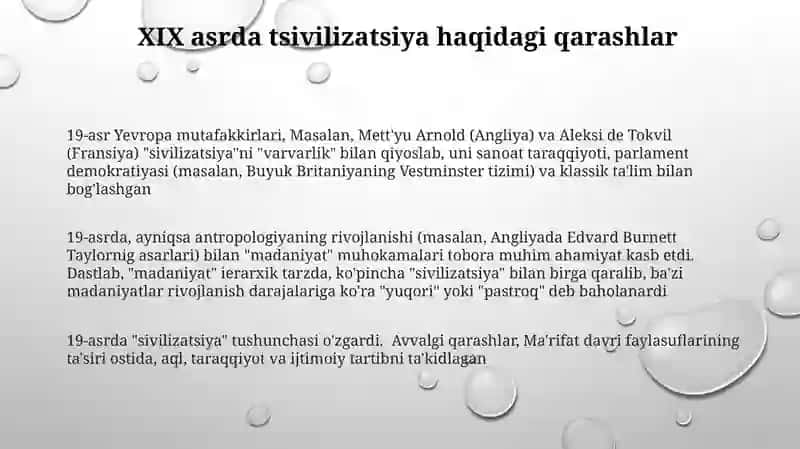 Sivilizatsiya va Madaniyat Tushunchalari 3