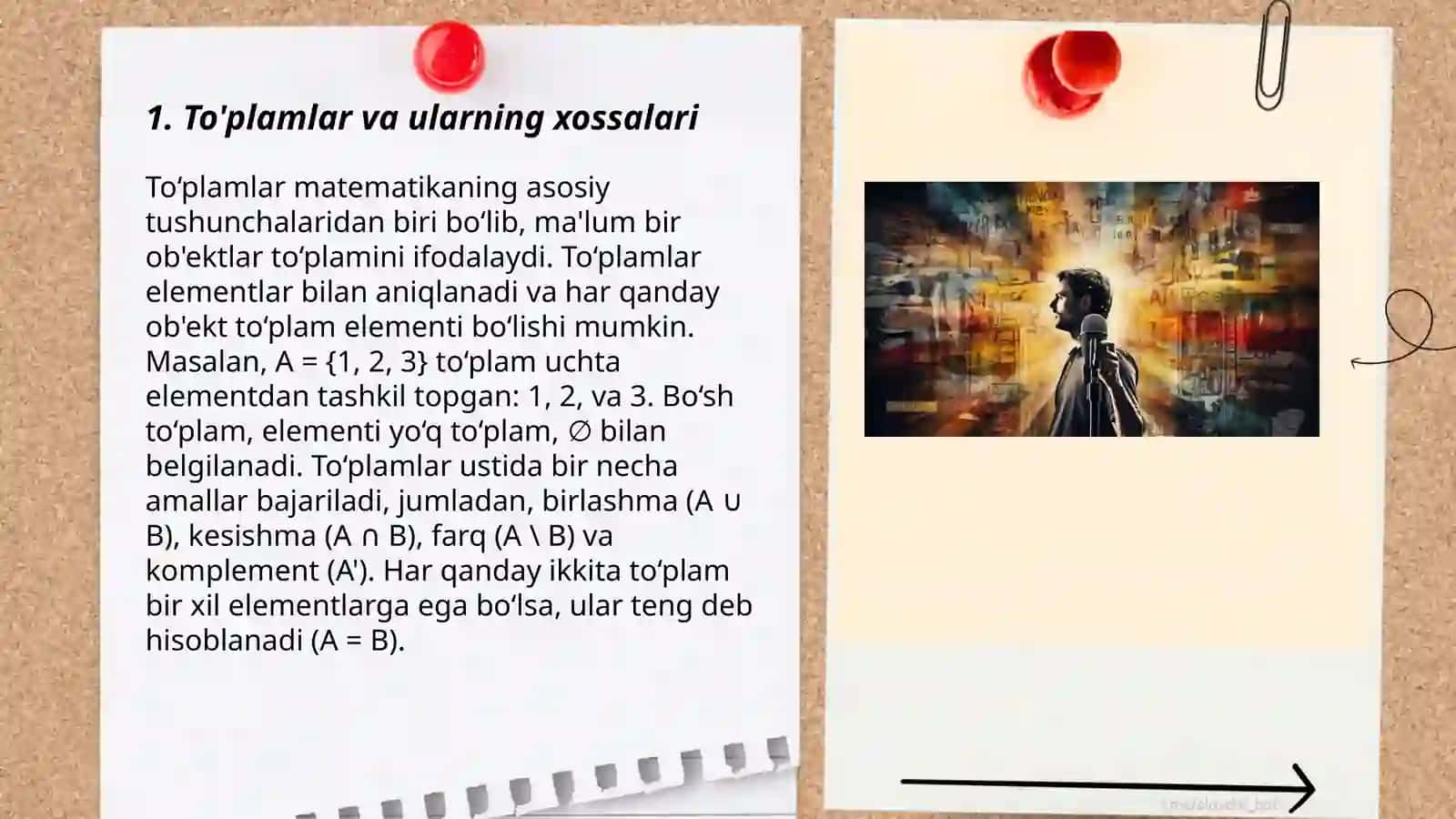 To'plamlarni sinflarga ajratish 3
