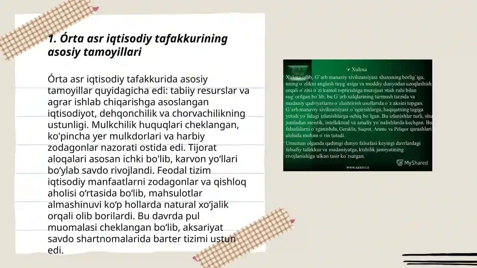 Órta asr iqtisodiy tafakkuri 3