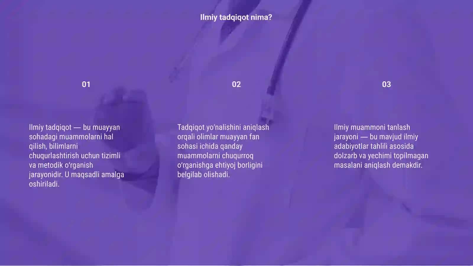 Ilmiy tadqiqot yunalishi va ilmiy muammoni tanlash 3