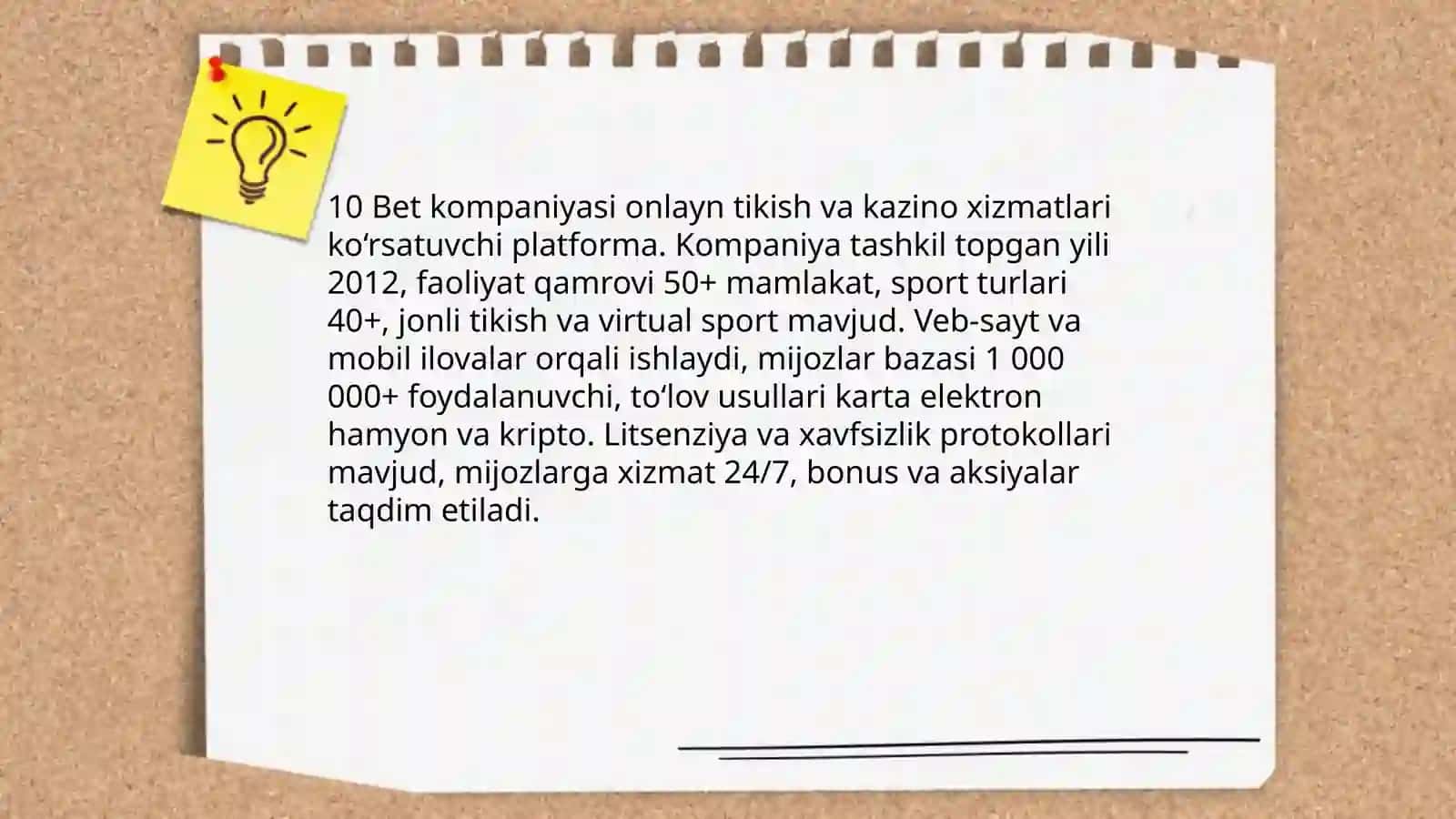 10 Bet kompaniyasi 3