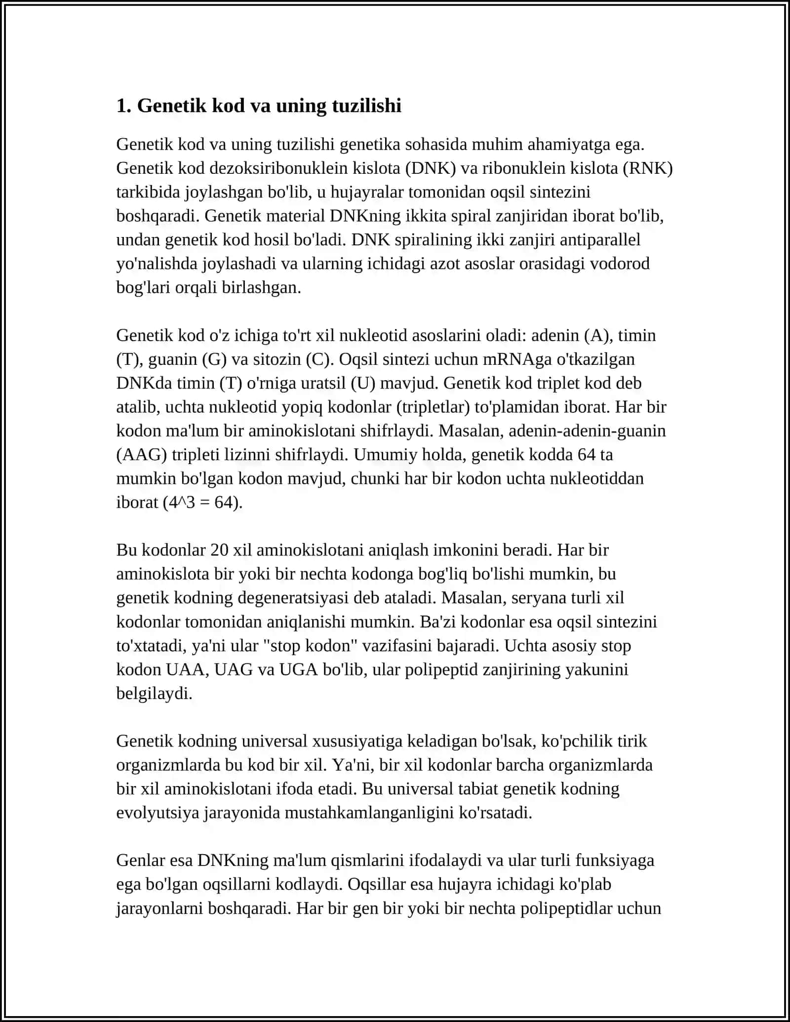 ODAMA GENETIKASI VA TIBBIY GENETIKA 3