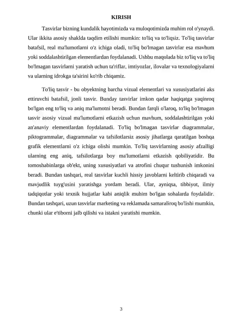 “To’la va to’la bo’lmagan tasvirlar” 3