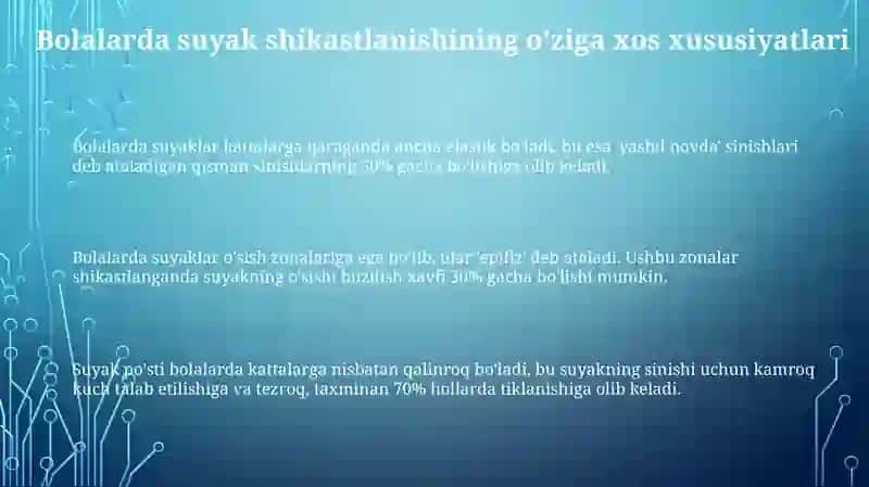 Bolalarda suyak shikastlariniòzigahosligi 3