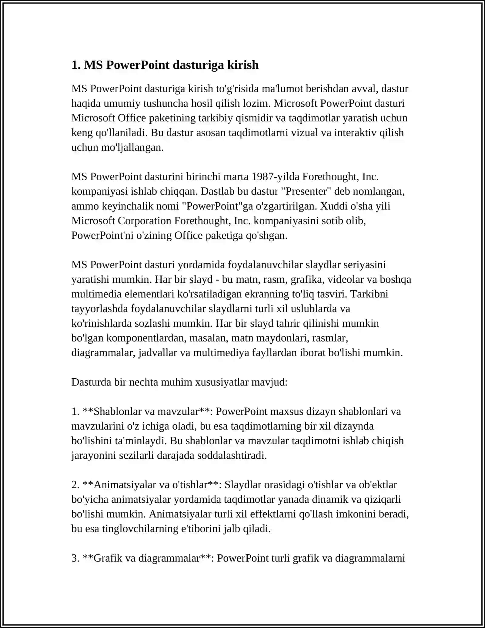 MS POWER POINTDA IMKONIYATLARI 3